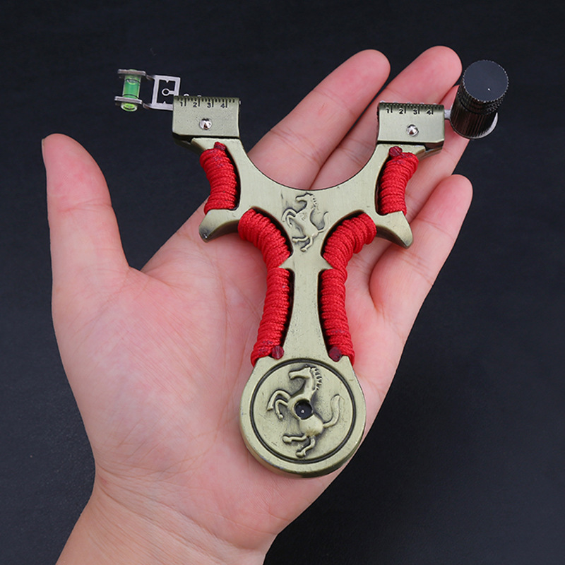 红外线激光金属锌合金法拉利弹弓带水平仪重型指南针和强磁款仿铜