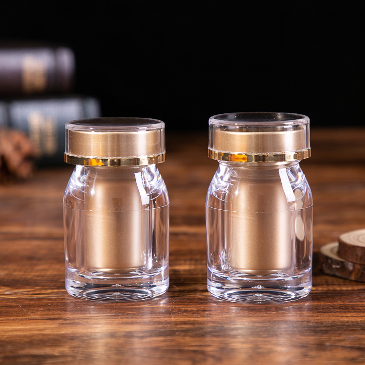 透明带内胆亚克力瓶保健品瓶子避光胶囊药瓶密封食品罐塑料包装瓶