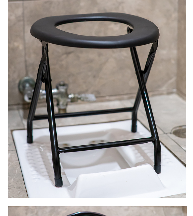 培校家居家具坐便椅厕所凳坐厕凳加固折叠大便椅医院病人老人孕妇