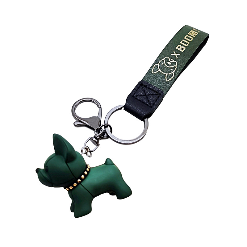 Internet Celebrity Ins Jarre Aero Bull Puppy Key Chain Wholesale Creative Cartoon Bulldog Car Key Chain Ring Cute Female Pendant
