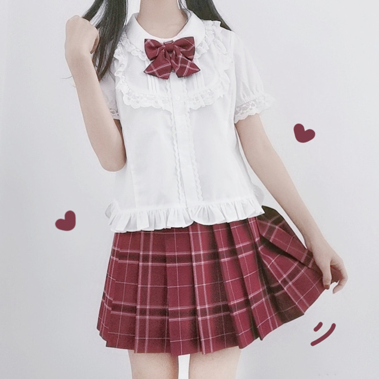 日系学院高腰格子【沙华】格裙 jk制服裙 半身裙百褶裙百折裙校服