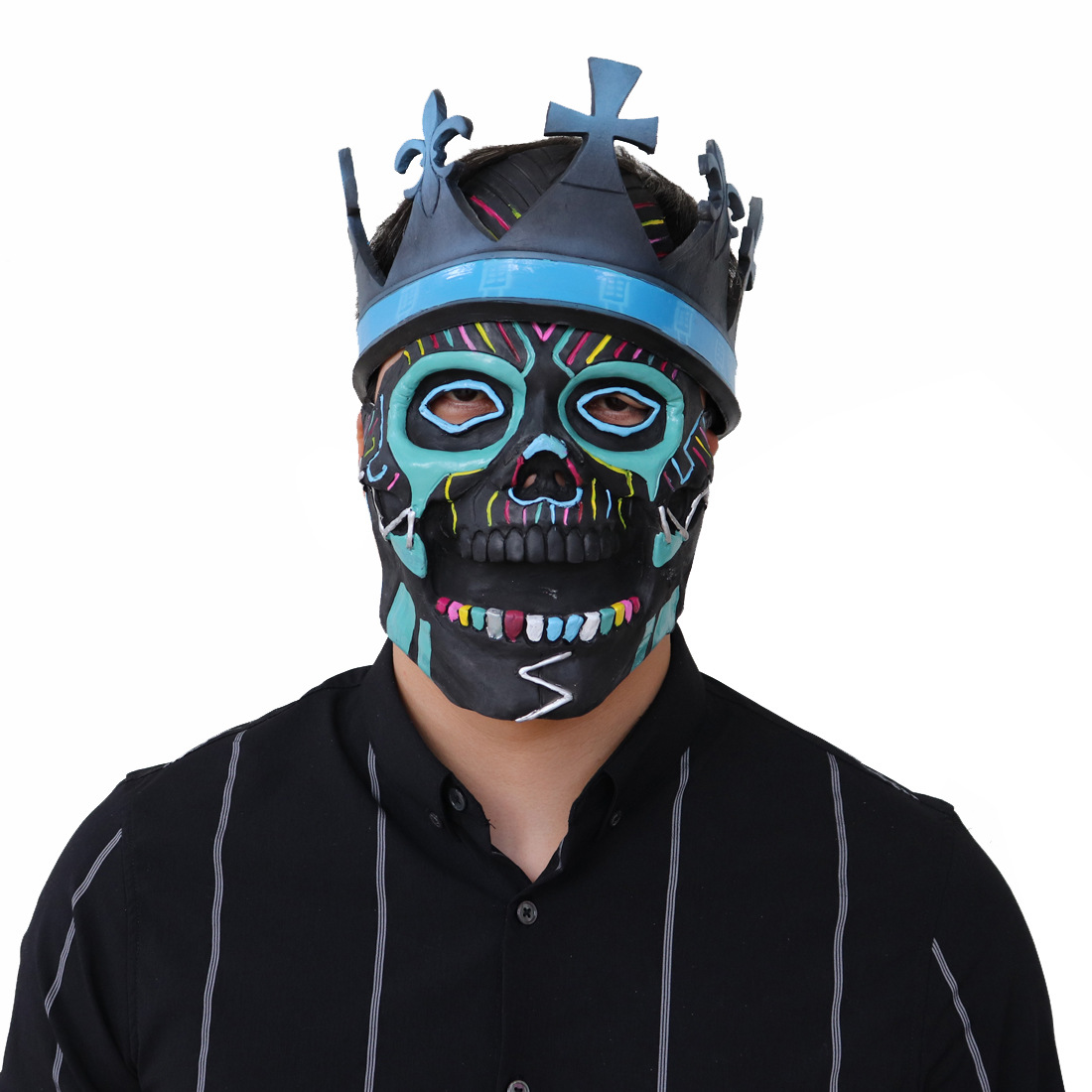 游戏看门狗军团骷髅王冠皇冠猪面具watch dogs半脸口罩万圣节头套