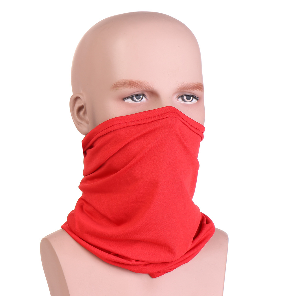 亚马逊男百变防晒围脖女套头牛奶丝女式百搭蒙面巾薄口罩面罩