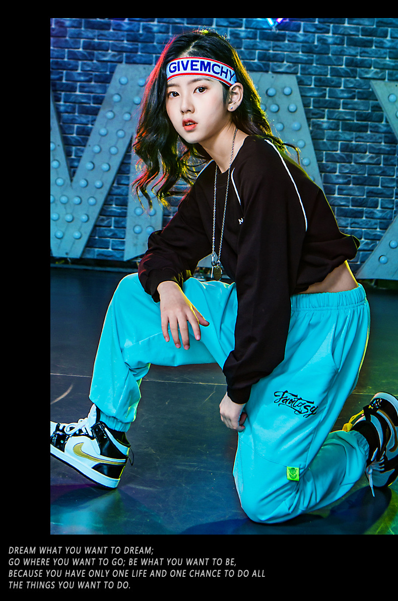 爵士舞服装儿童女童嘻哈街舞套装潮服元旦少儿爵士舞演出服女童