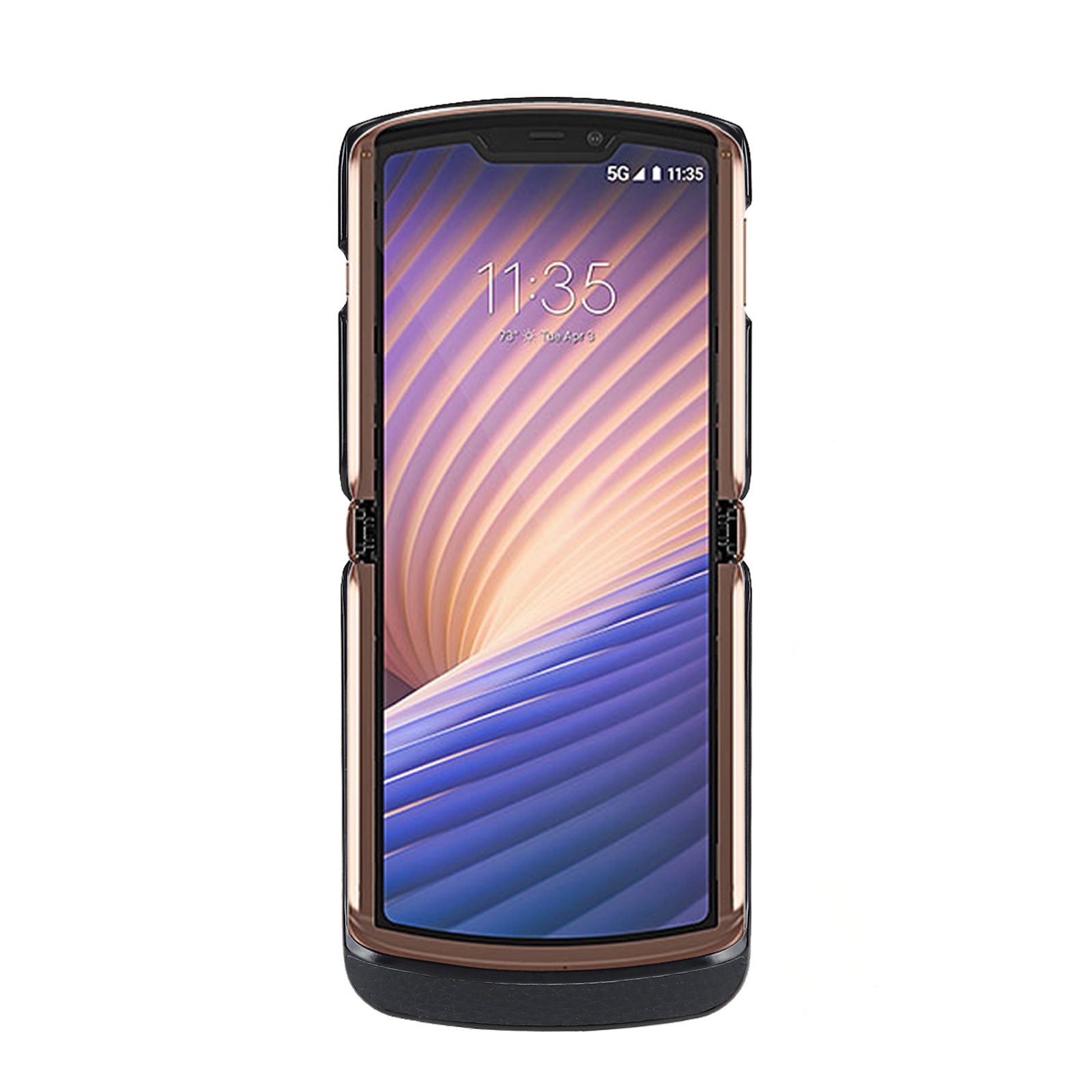 适用moto razr 2020手机壳折叠屏保护套摩托razr 5g牛皮荔枝纹壳