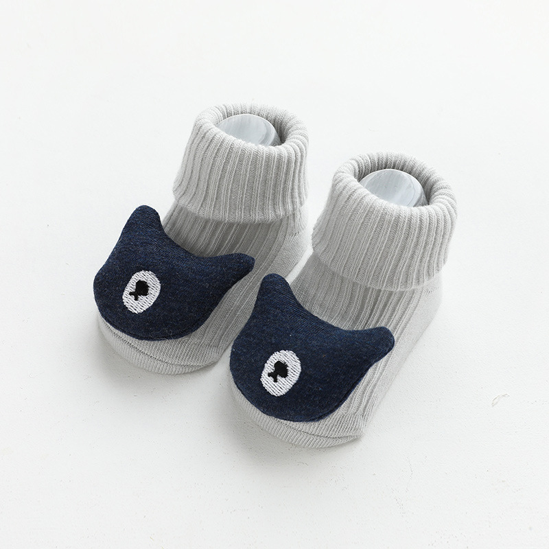 Spring and Autumn Newborn Three-Dimensional Cartoon Doll Baby Socks Glue Dispensing Non-Slip Loose Mouth Baby's Socks Children's Floor Socks