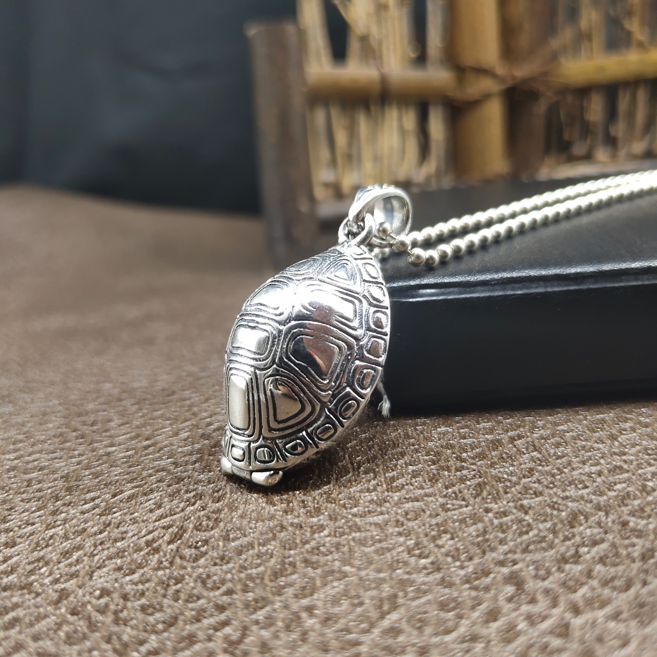 新款s925纯银乌龟宝霸气创意饰品风水龟壳吊坠男女复古泰银挂坠