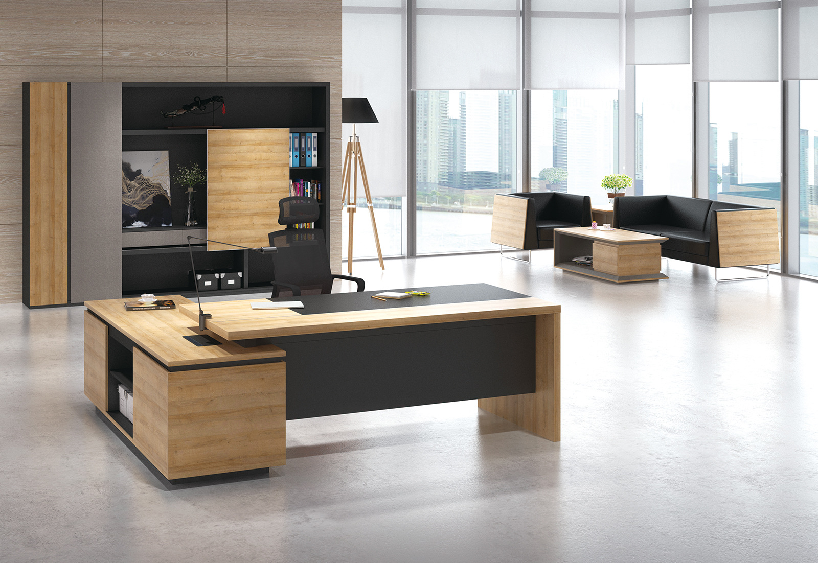 伟豪老板办公桌办公家具总裁经理主管桌椅组合简约现代大班老板台