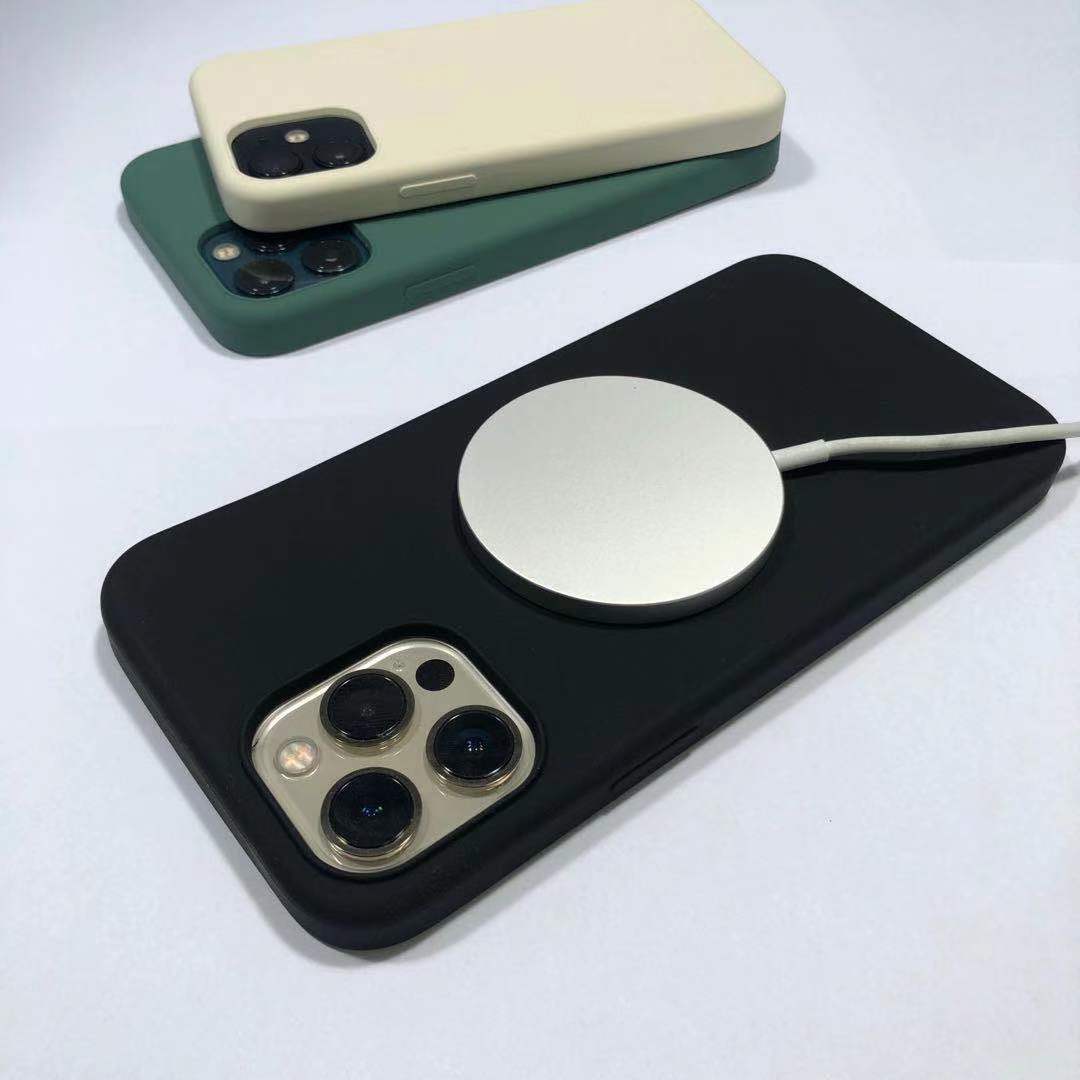 适用苹果iphone12 mini磁吸手机壳 magsafe无线充电液态硅胶套
