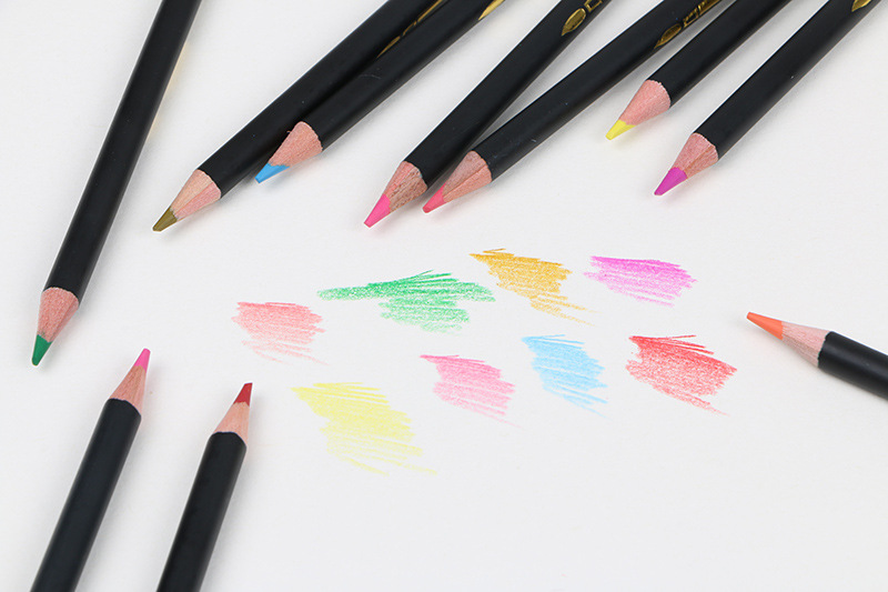 厂家直销水溶72色彩色铅笔 外销欧洲儿童小学生绘画填色图画彩笔