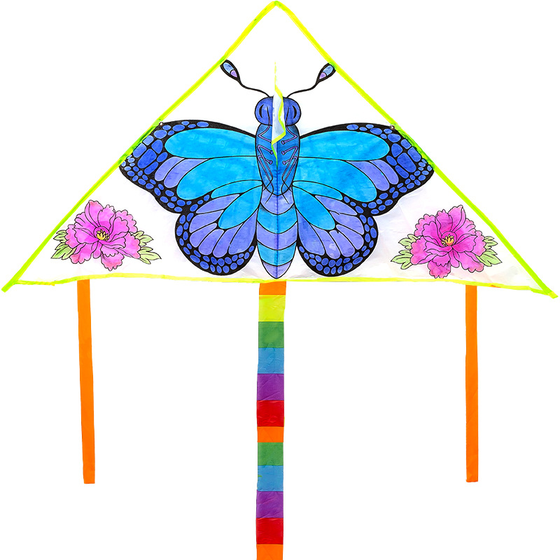 儿童空白涂鸦手绘画风筝 幼儿园教学手工diy材料包自制风筝批发