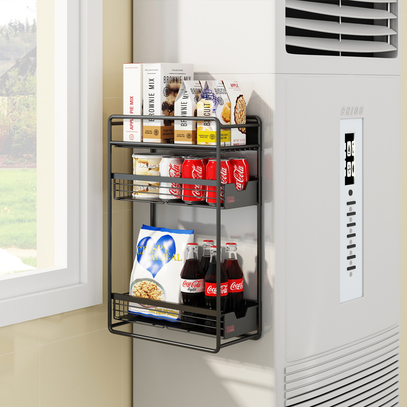 厨房冰箱挂架夹缝磁铁置物架磁力侧边壁挂式磁吸侧挂纸巾收纳架子