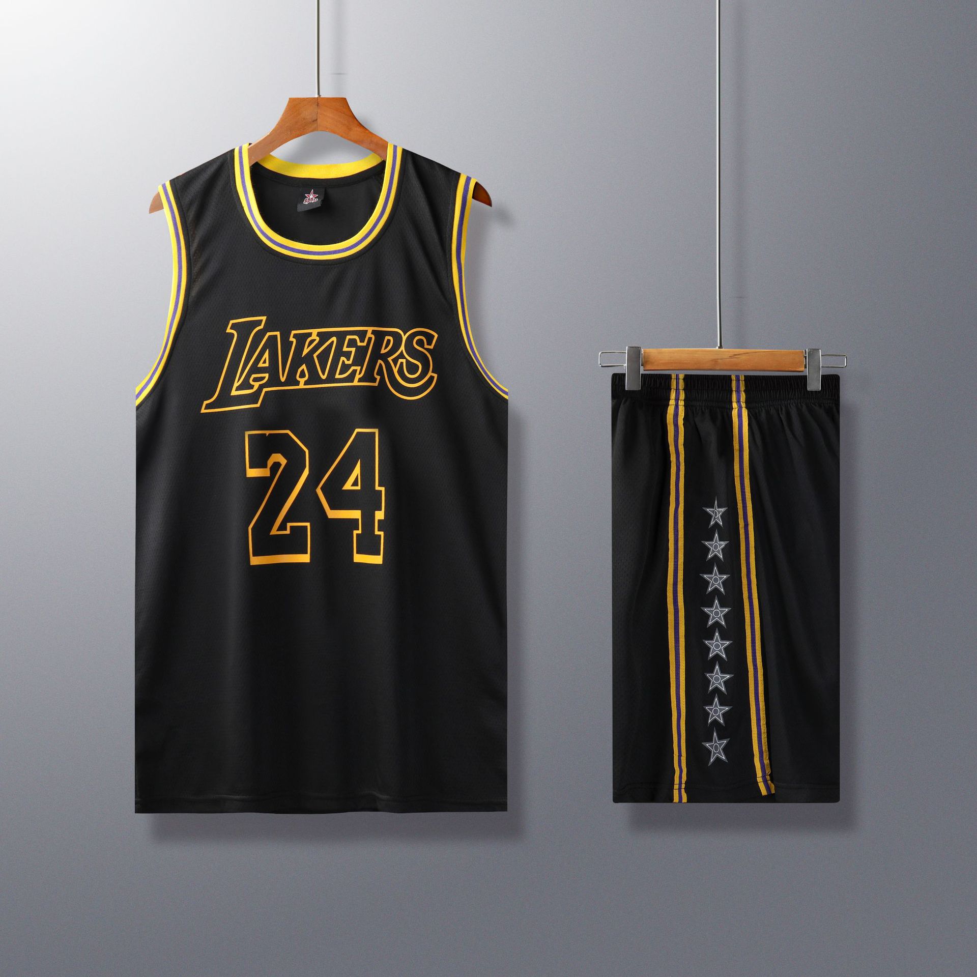 湖人队科比24号8号纪念球衣黑曼巴球衣定制篮球服套装比赛训练服