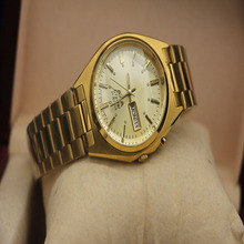 全新不锈钢全金双历条丁手表 萤光指针 时尚潮流