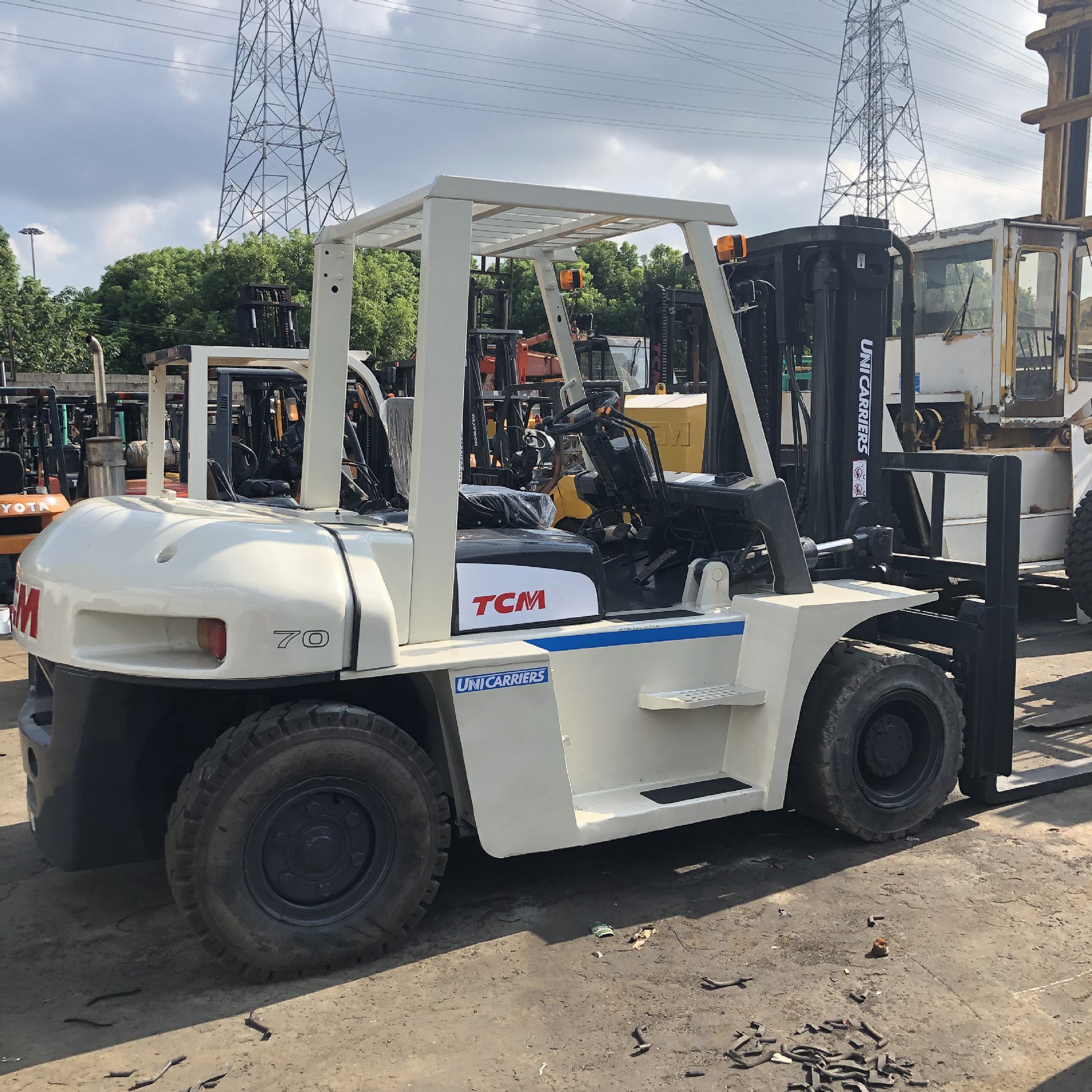 个人转让二手tcm7吨叉车两门架升高3米自动挡