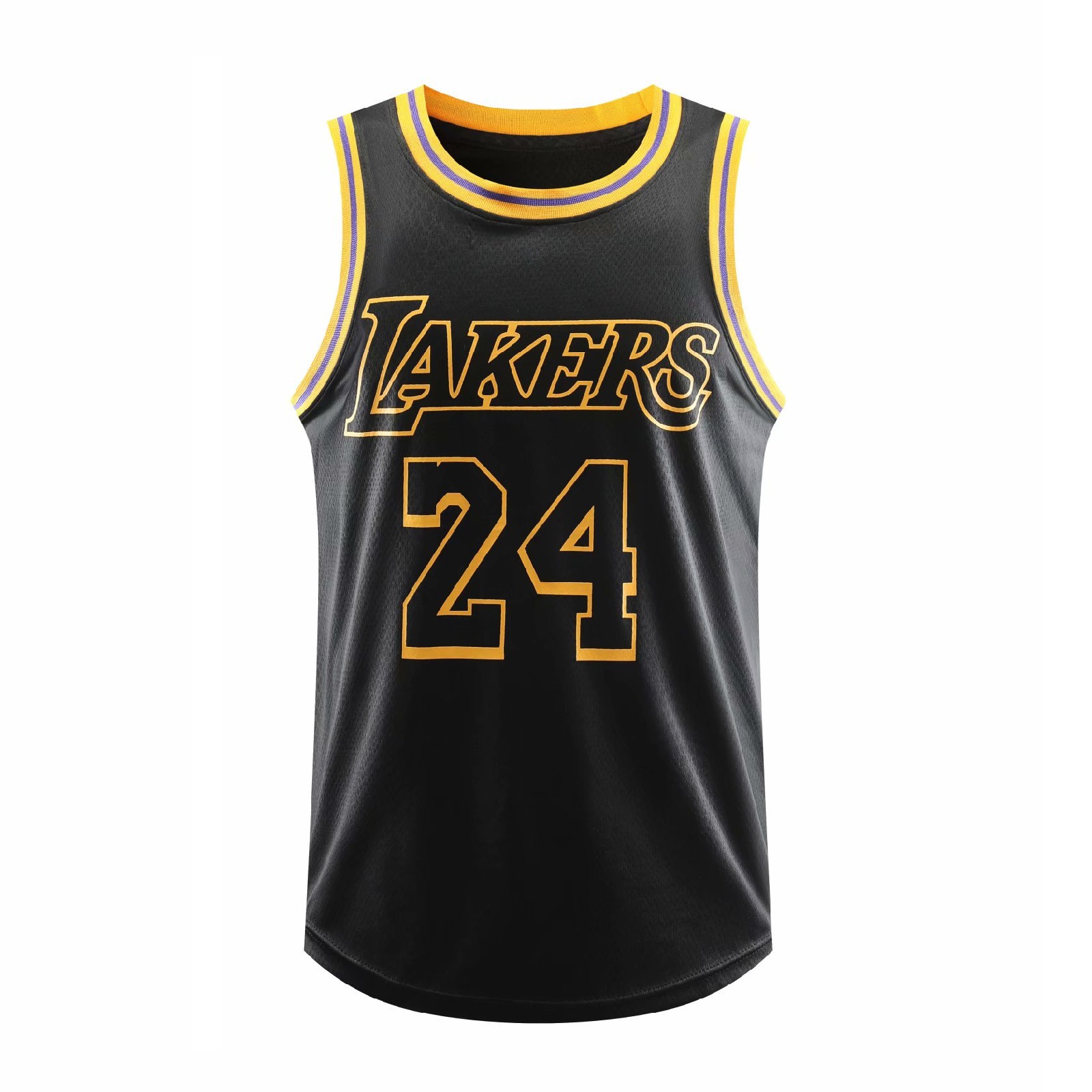湖人球衣科比纪念版前24后24号黑曼巴蛇皮纹城市版黑金比赛服套装-阿