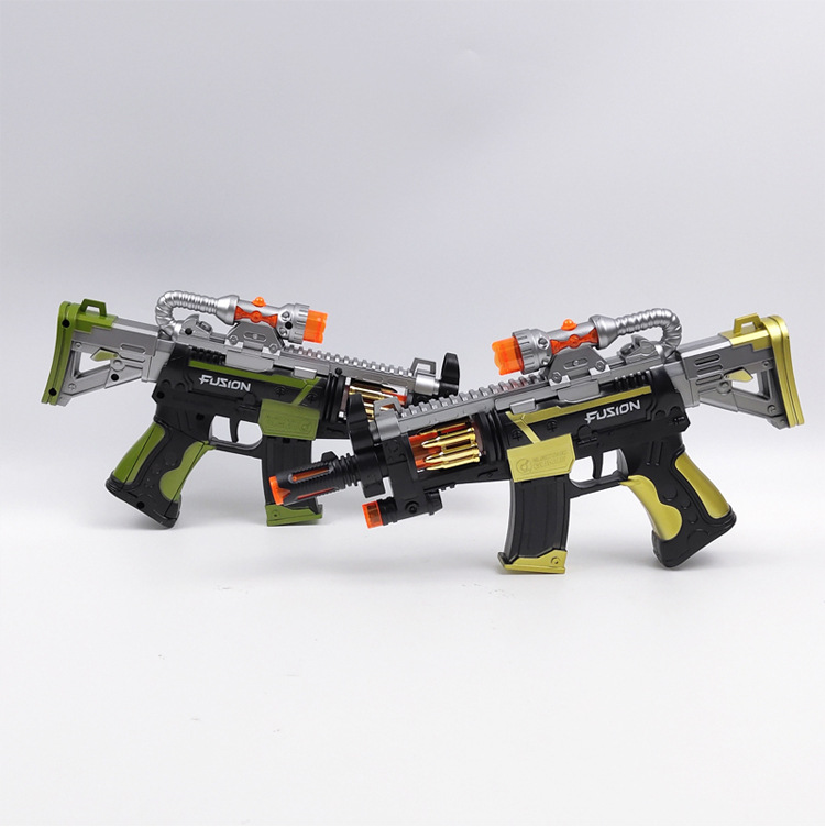 620-1 2色电动灯光八音震动枪 儿童声光玩具枪 男孩地摊批发玩具