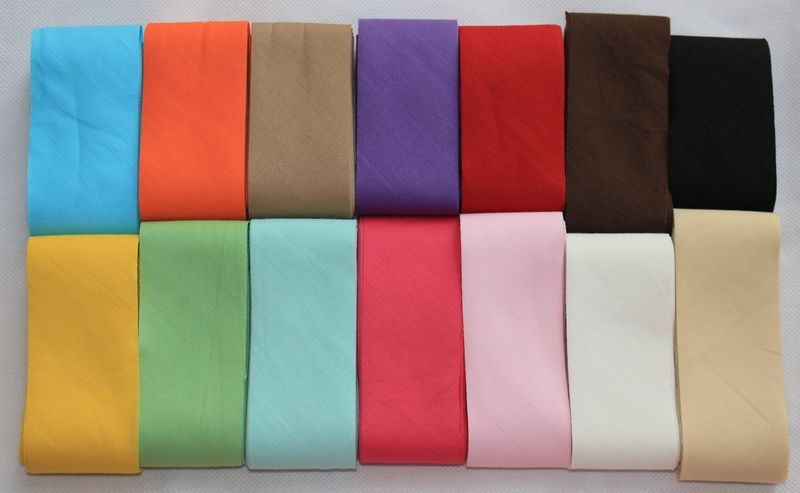 【彩色全棉包边布条】纯棉质 斜纹15色 包边带 滚边带 diy手工带