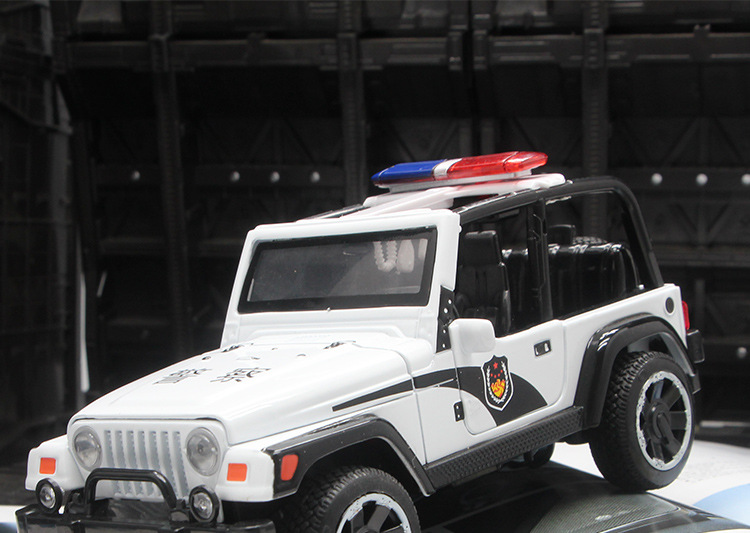 1:32吉普敞篷合金jeep越野警车声光开门回力儿童玩具汽车模