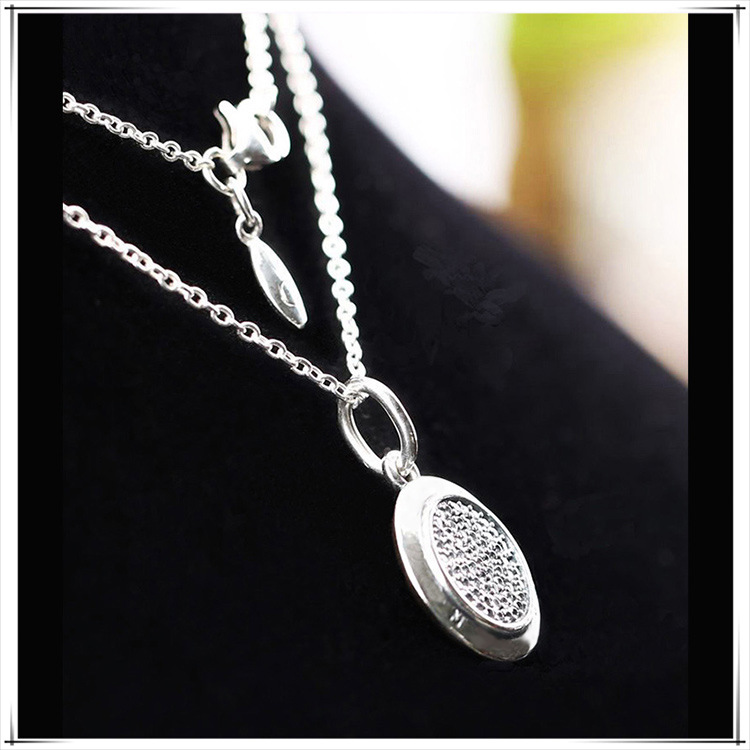 梵谛首饰潘家项链s925纯镶石潘标志吊坠毛衣链个性装饰搭配ins风