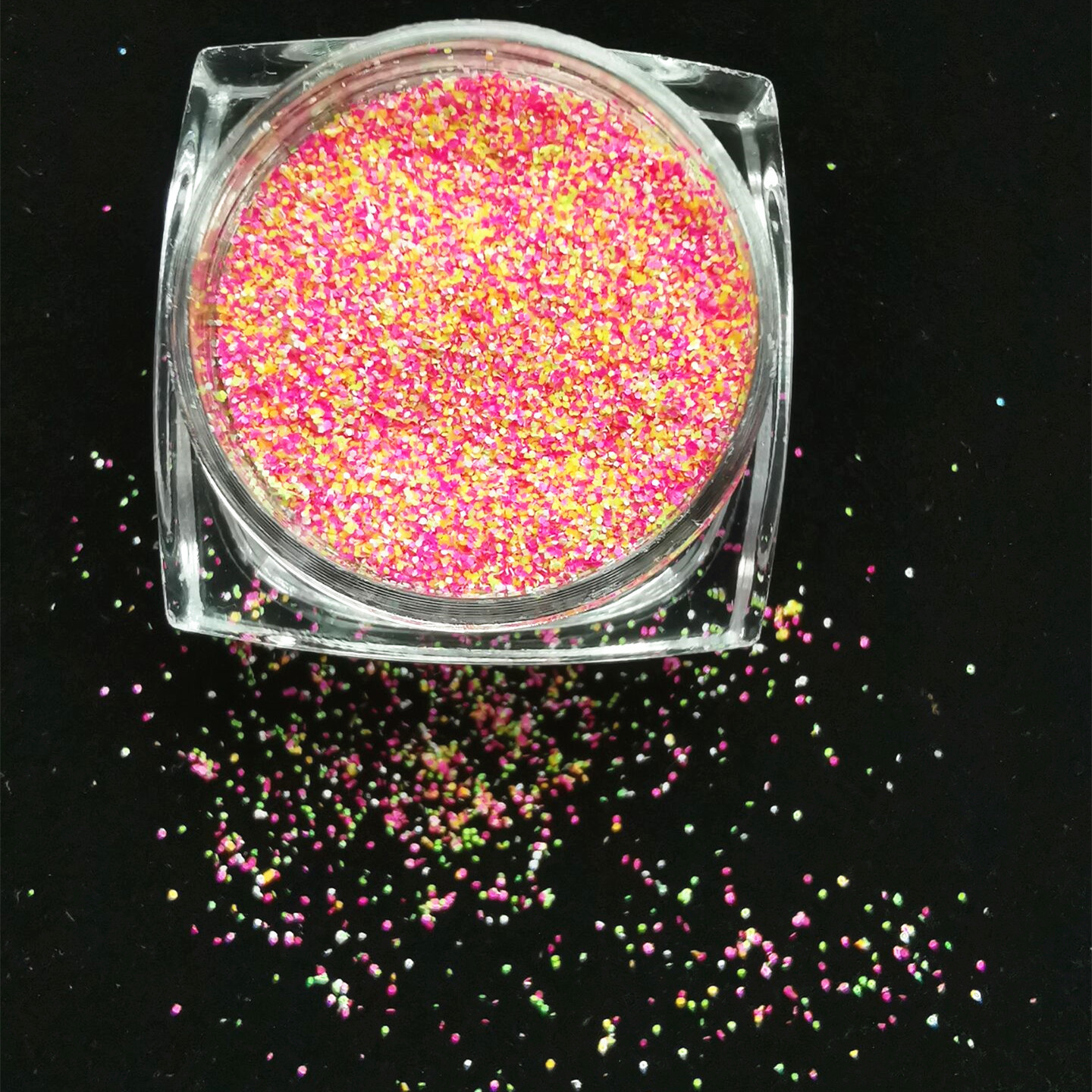 美甲热销12色彩虹粉 哑光砂糖粉 美甲饰品指甲闪粉亮片史莱姆材料