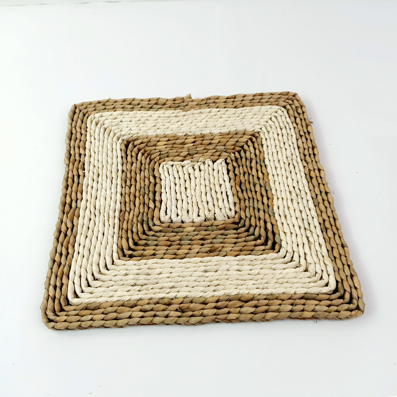 现货四季可用草编地毯爬行垫子脚垫手工编织榻榻米草垫定制批发