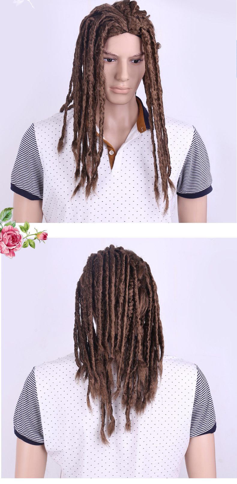 时尚假发现货批发机制编织非洲脏辫头套假发雷鬼音乐辫子厂家批发