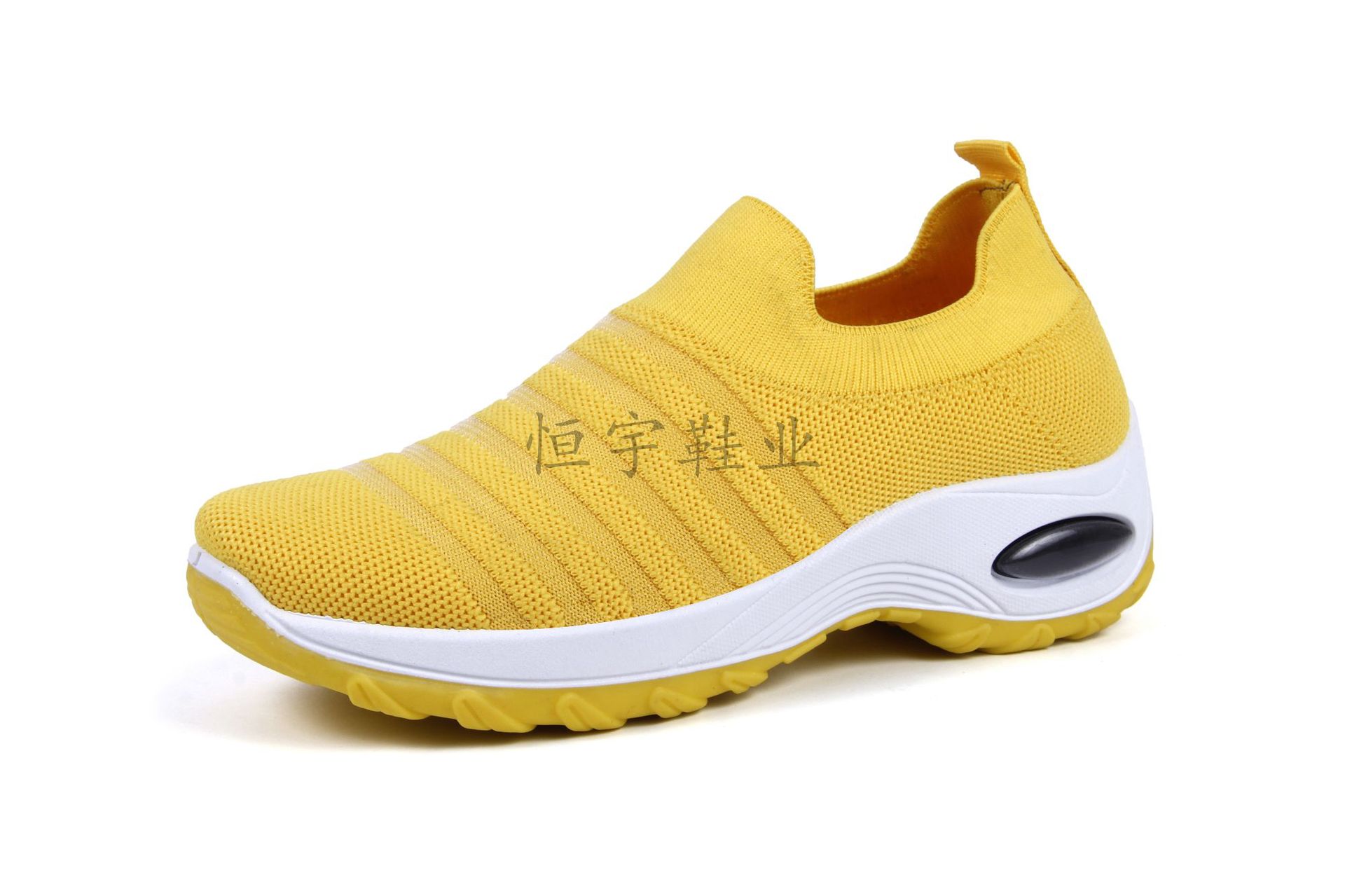 Hengyu 2023 Popular Cross-Border E-Commerce Women's Shoes Air Cushion Flying Woven Sports Slip-on Shoes Fashion Casual Shoes Sock Shoes