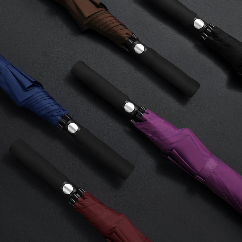 27寸泡沫手柄自动雨伞 印logo广告雨伞大号长柄晴雨两用自动雨伞