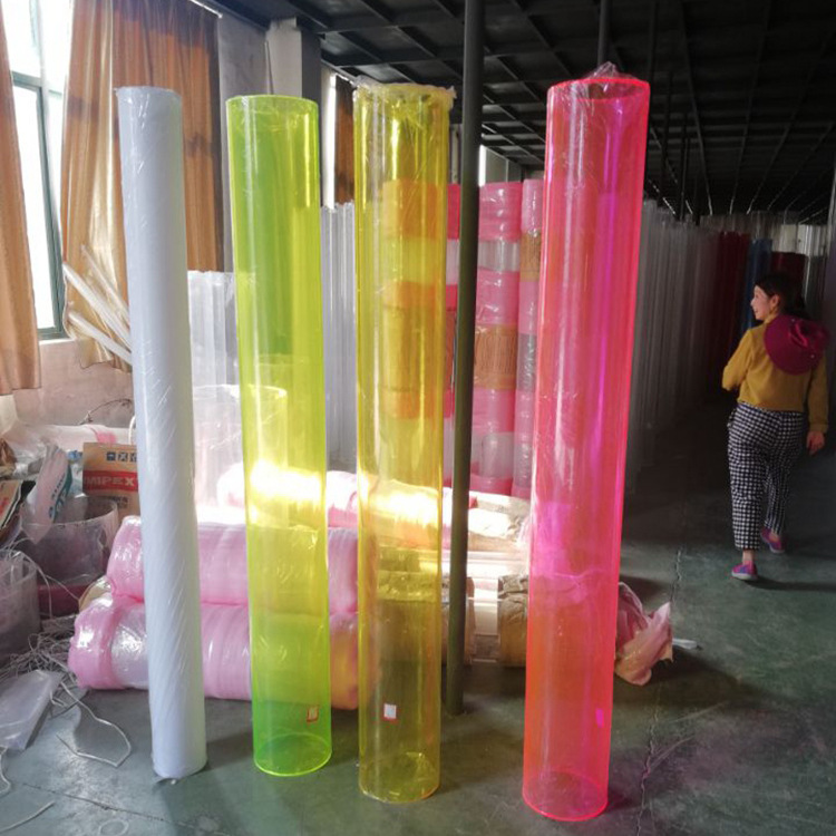彩色亚克力管彩色透明亚克力管圆柱形透明有机玻璃圆管空心管定制