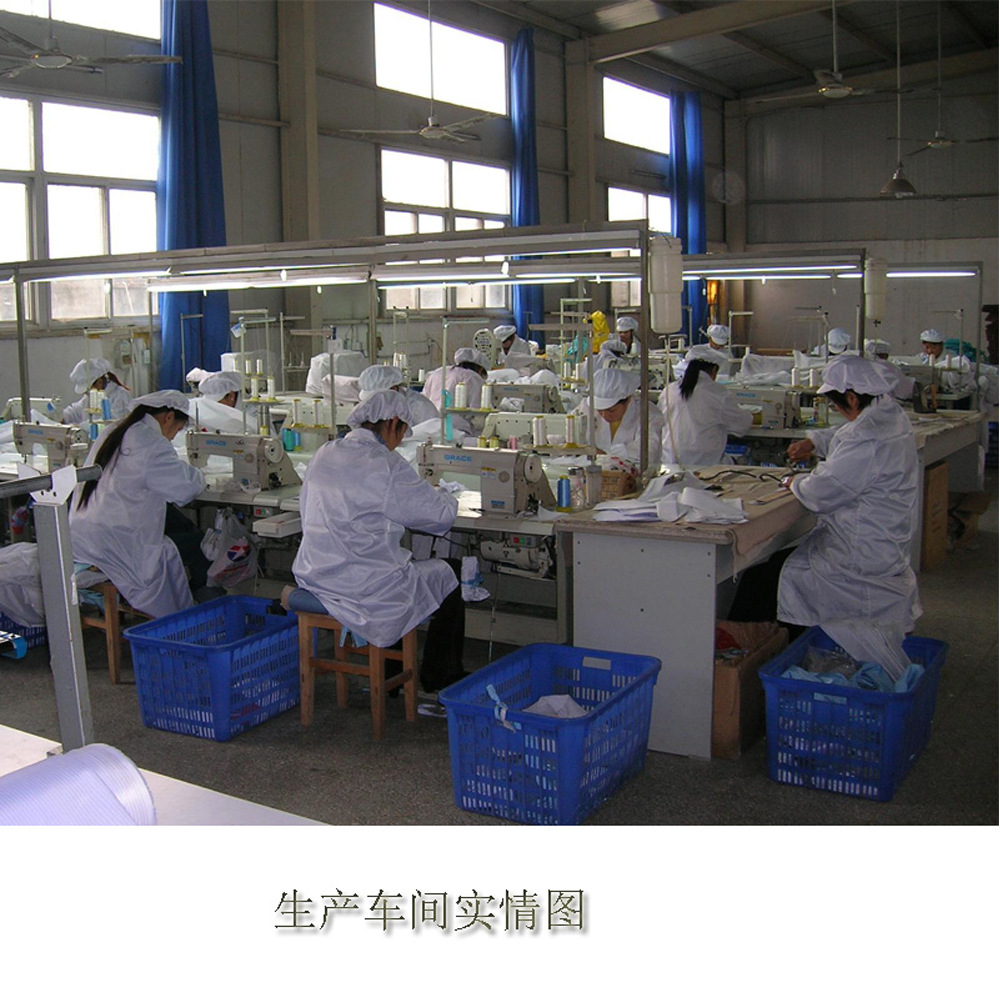 厂家生产防静电连体服蓝色白色涤纶静电衣无尘服可来图定制样式
