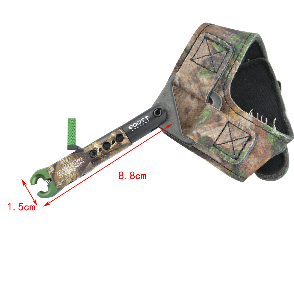 腕式撒放器 斯科特鲨鱼迷彩黑色撒放器 复合钳式牛皮腕带撒放