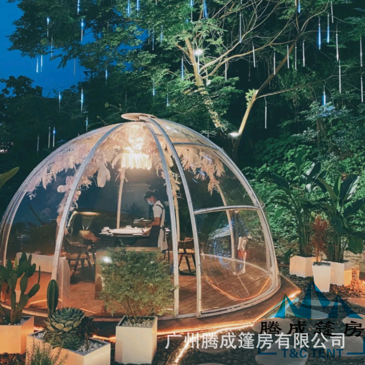 新品网红pc玻璃屋餐厅球形透明星空房泡泡屋子钢化阳光房弧形帐篷