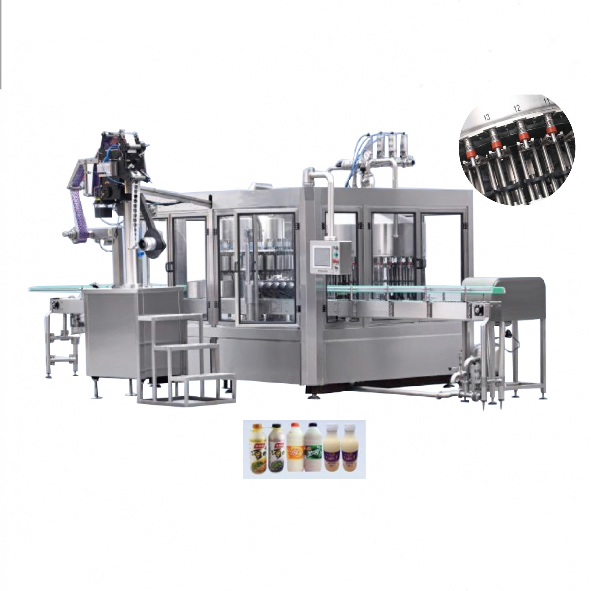 乳酸菌饮料灌装机牛奶乳制品灌装生产线灌装铝箔封口一体机