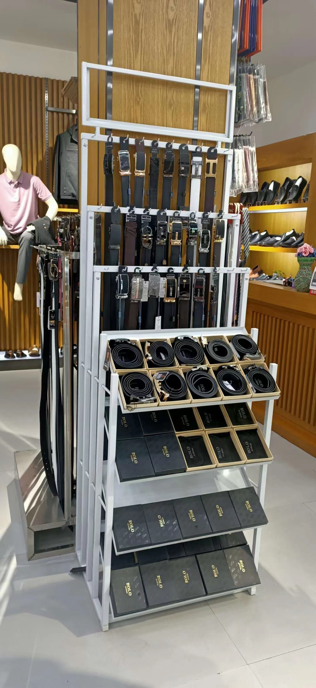 新款 白色皮带架皮带腰带钱包钱货架皮带架腰带展示架 厂家直供