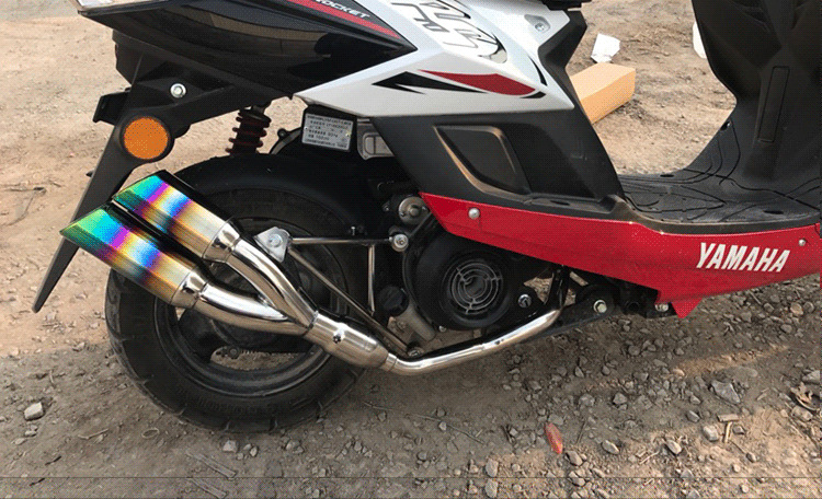 摩托车改装双出排气管适用于本田cbr300雅马哈r3川崎400 双出雷霆