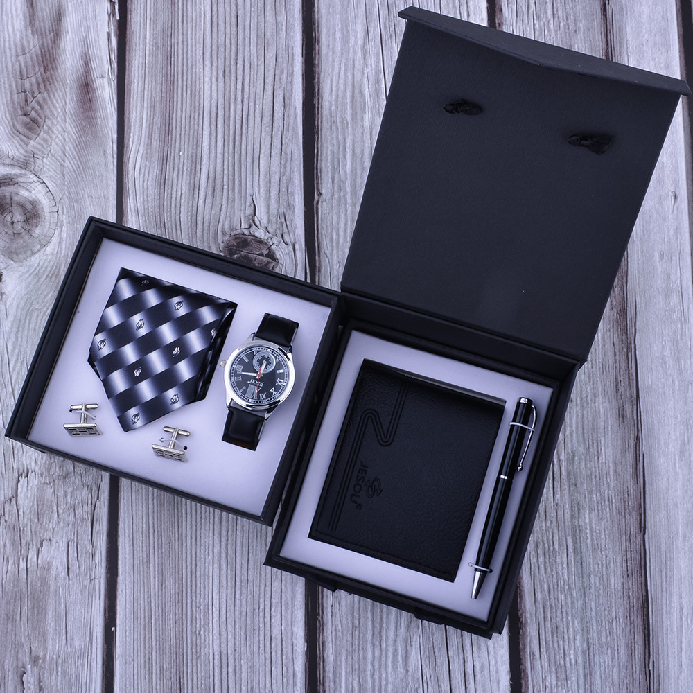 创意节庆活动精美礼物礼品领带袖扣表笔钱包男士礼品套装
