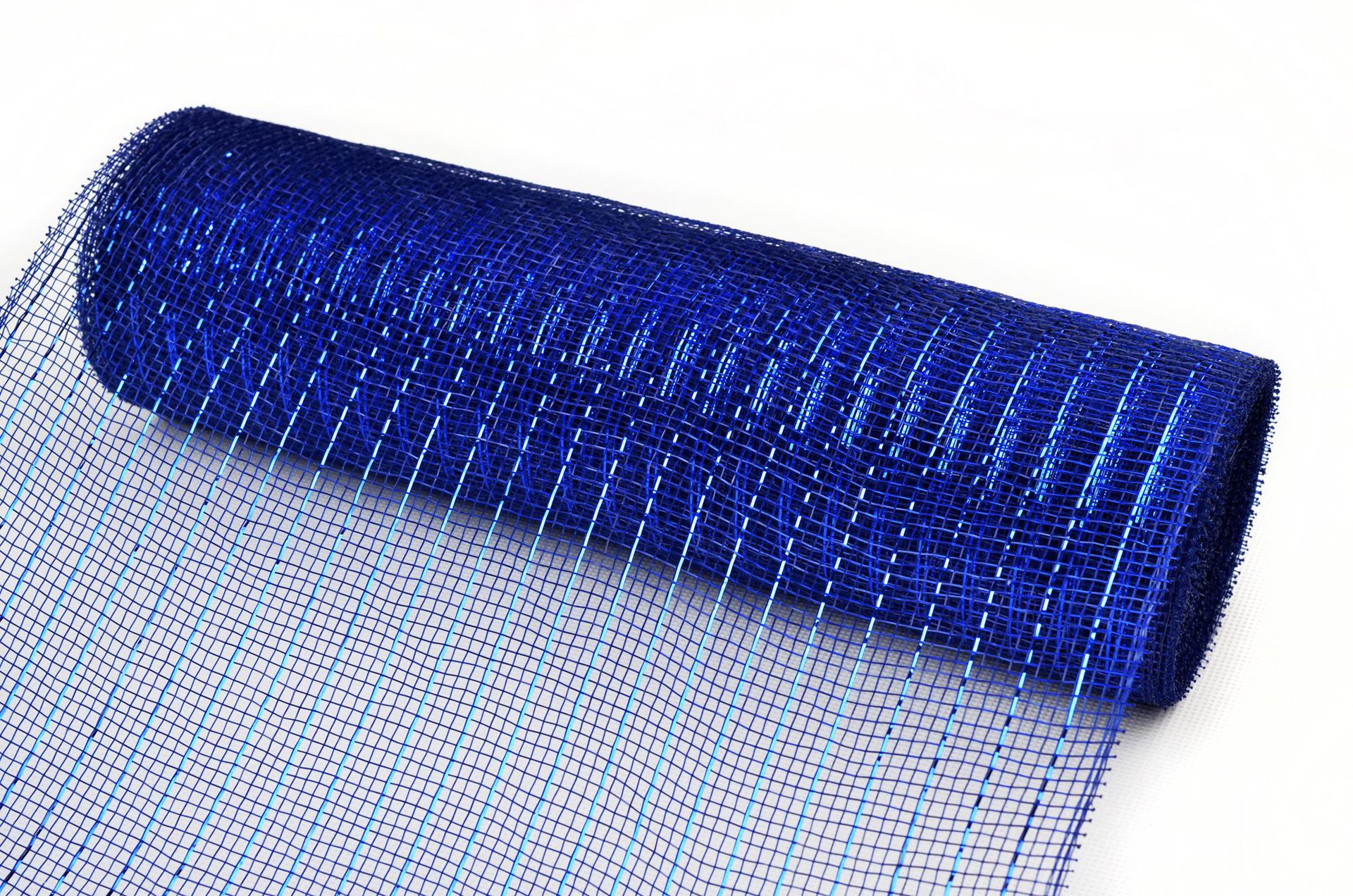 10inch 蓝色系渐变带金葱丝的节日装饰纱网 工厂生产