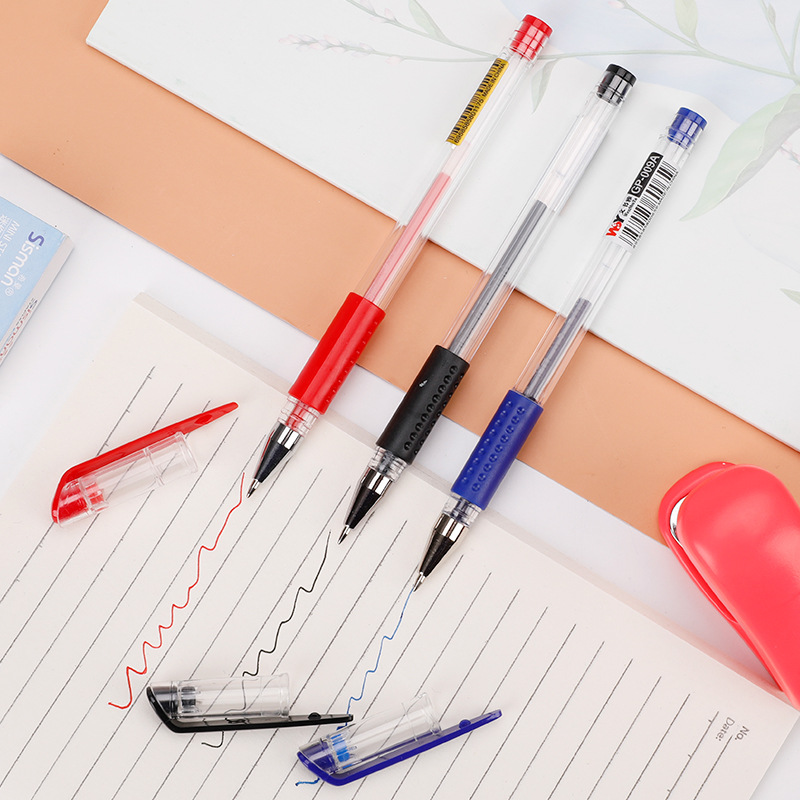 100支包邮厂家直销文书雅009a中性笔学生水笔签字笔欧标水笔0.5mm