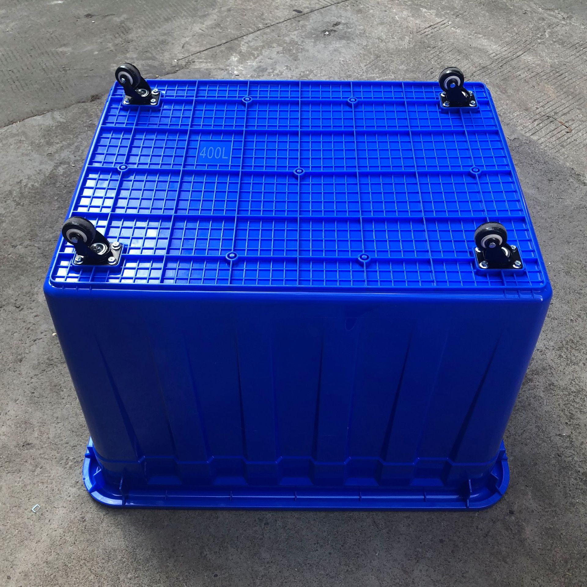 加厚白色300l可带轮塑料大水箱 水产运输鱼箱 纺织业落布大方箱