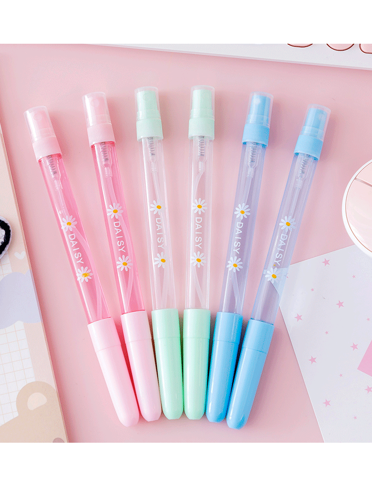 创意卡通喷雾中性笔学生文具防疫用笔酒精灌装喷水签字笔书写水笔