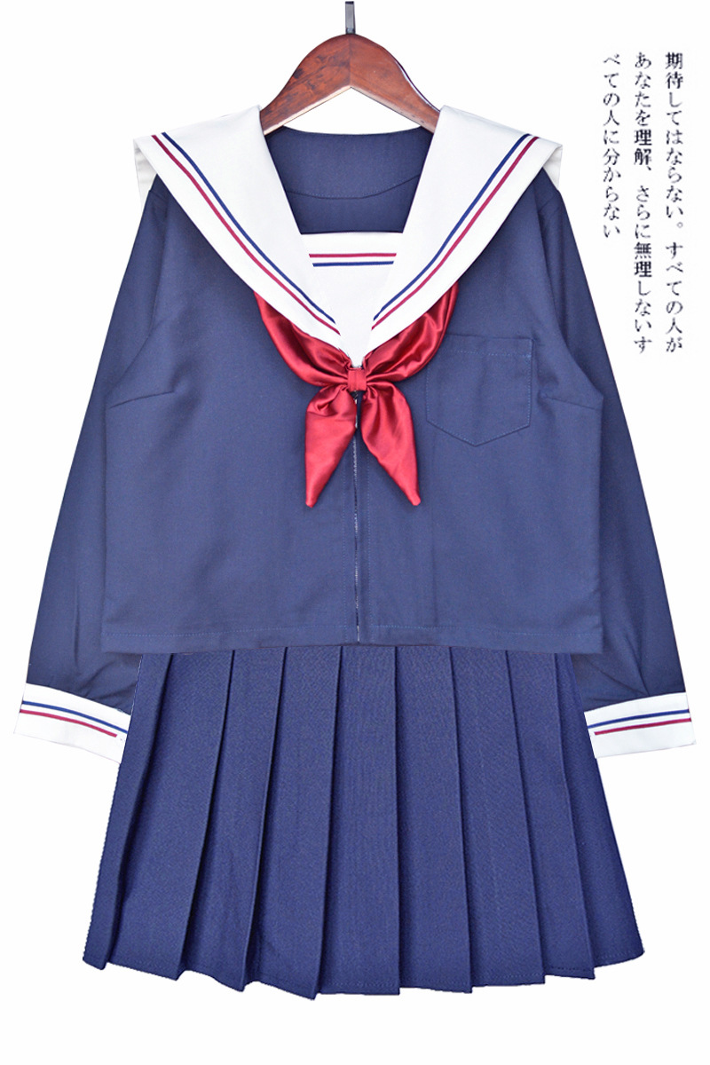 女童日系长袖水手服小学生jk制服百褶裙校服班服短袖裤裙秋季套装