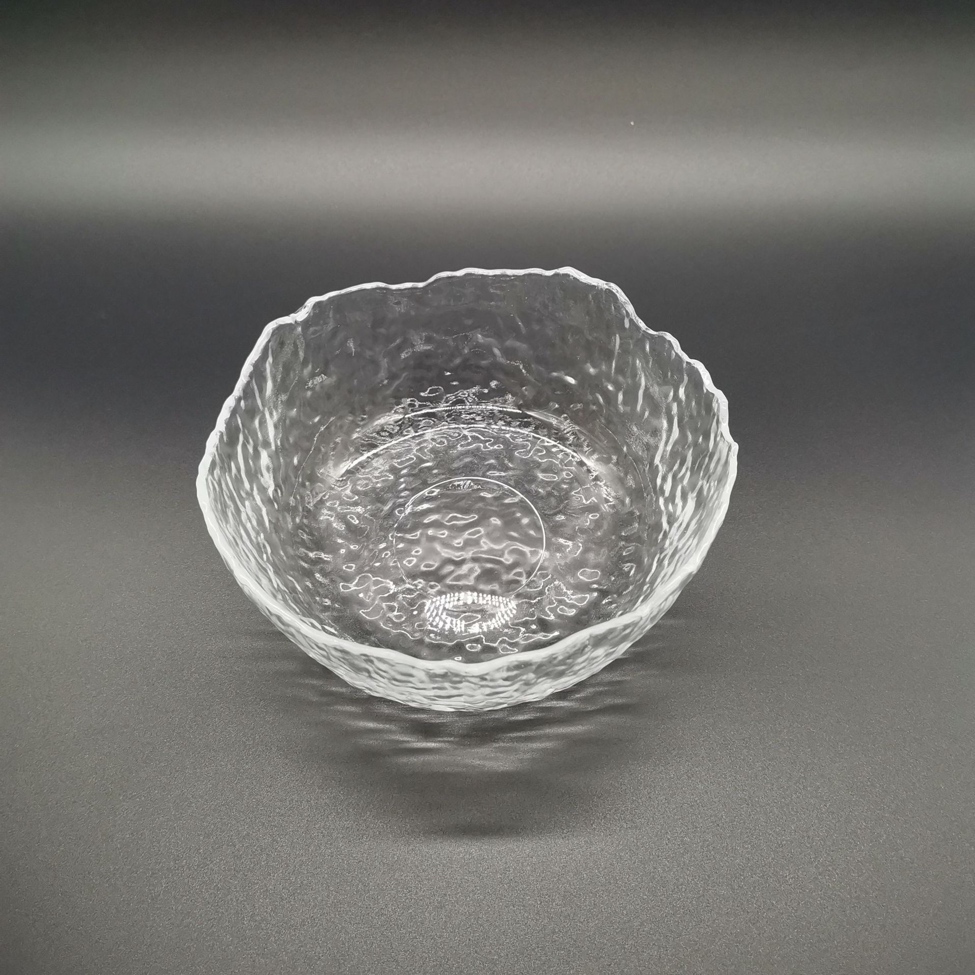 欧式厨房玻璃碗 沙拉碗 料理碗 锤目纹水果碗锤纹玻璃大号碗批发