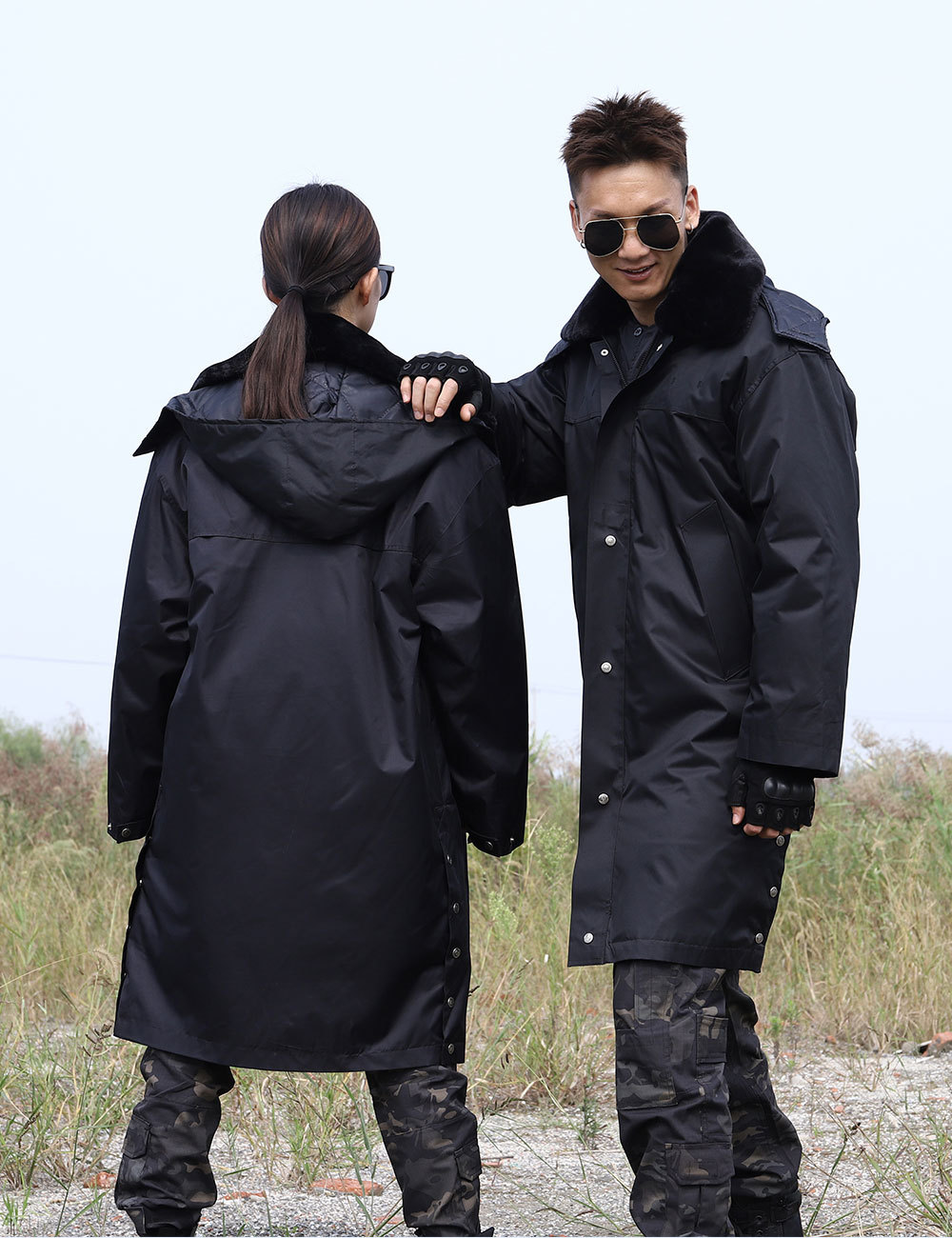 军大衣男女冬季中长款加厚防寒防水劳保冷库工作棉服正品保安棉袄