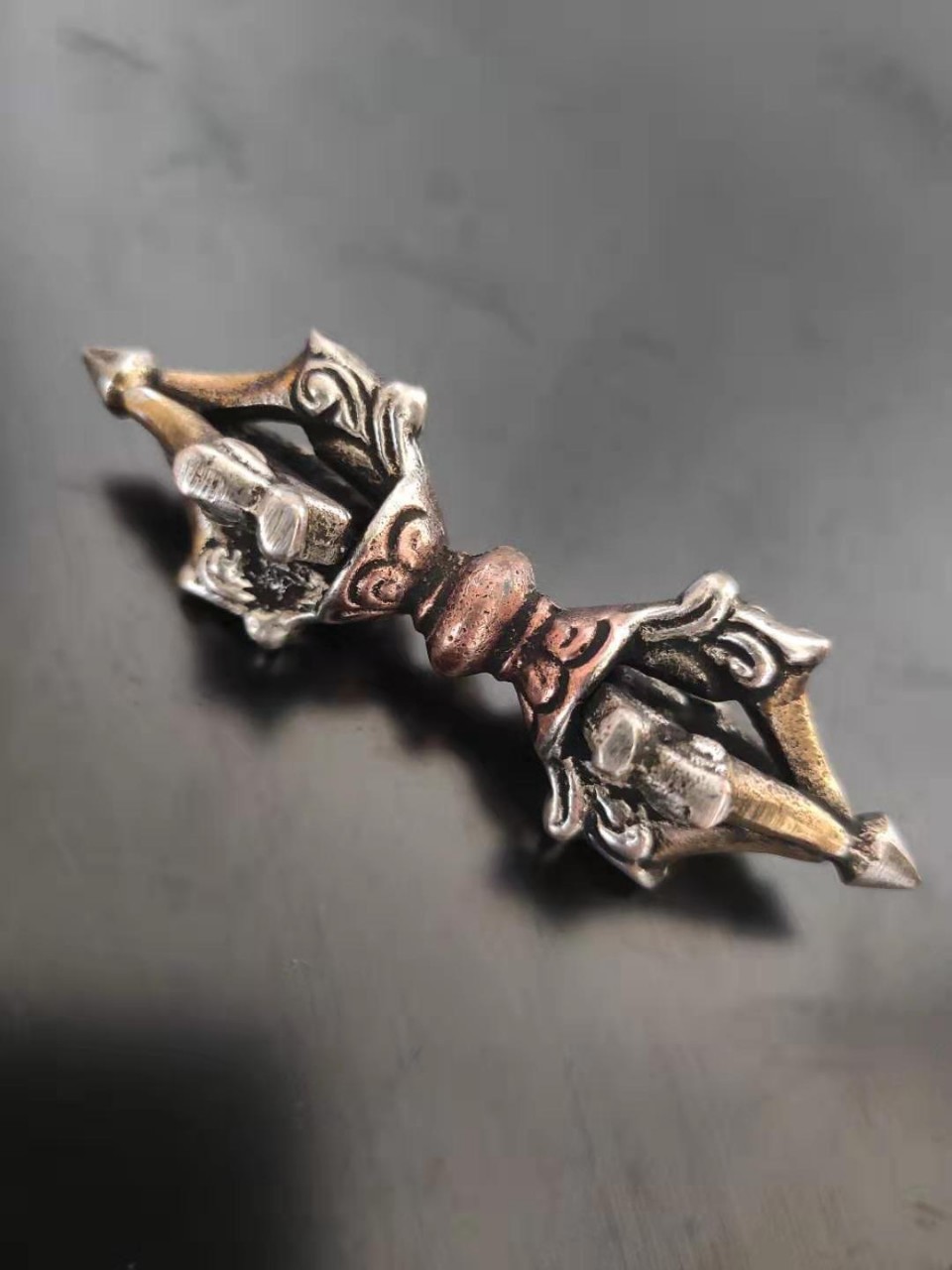 金刚杵金刚橛三色铜五股手工尼泊尔纯铜手把件法器佛教用品2款