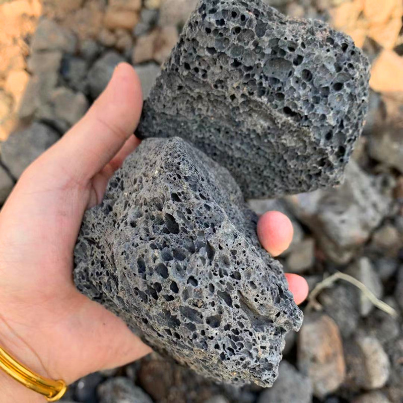黑色火山石 园艺滤料用火山岩造景用大块火山块