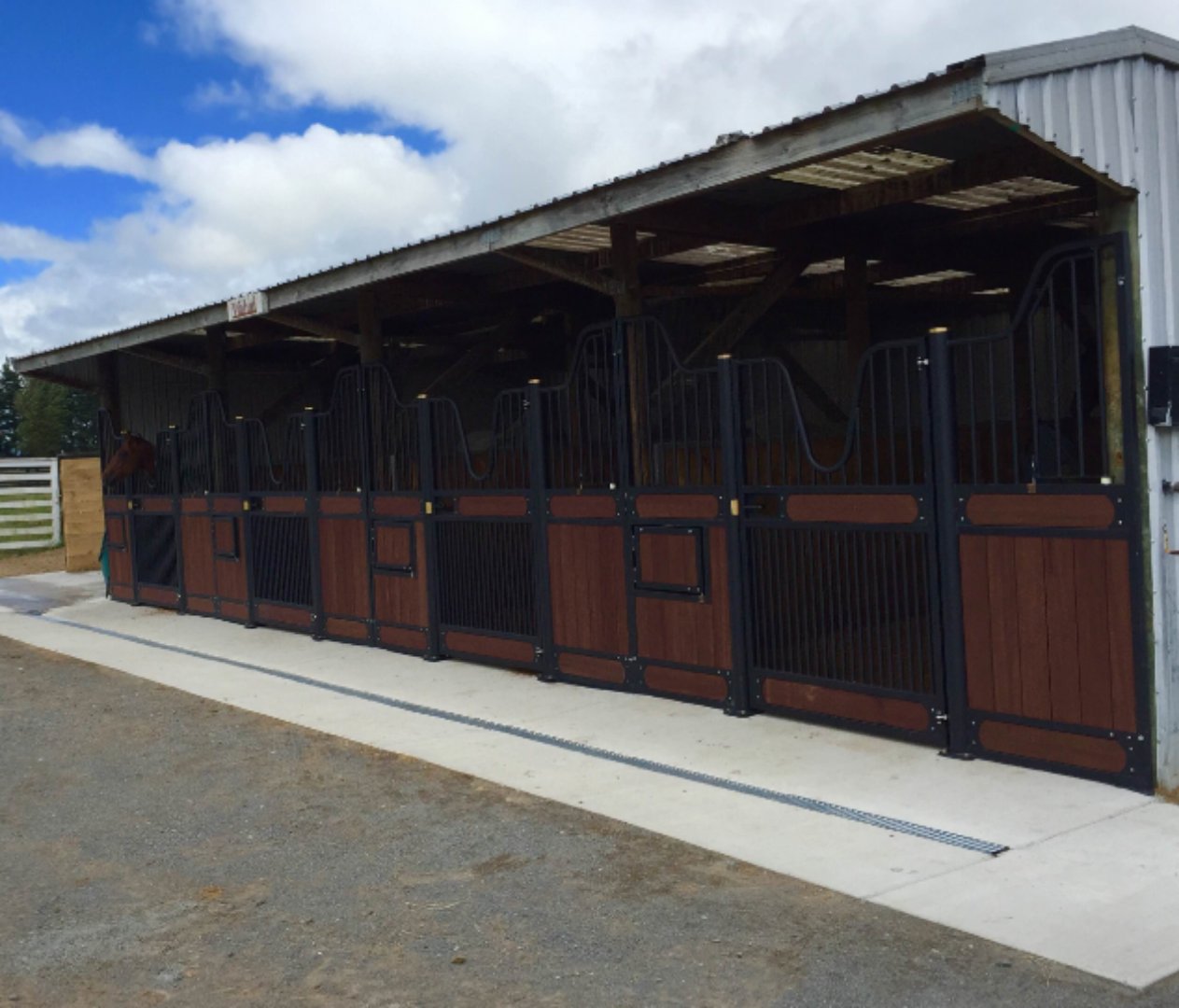 马厩马房门防腐竹木板户外重竹强化复合地板