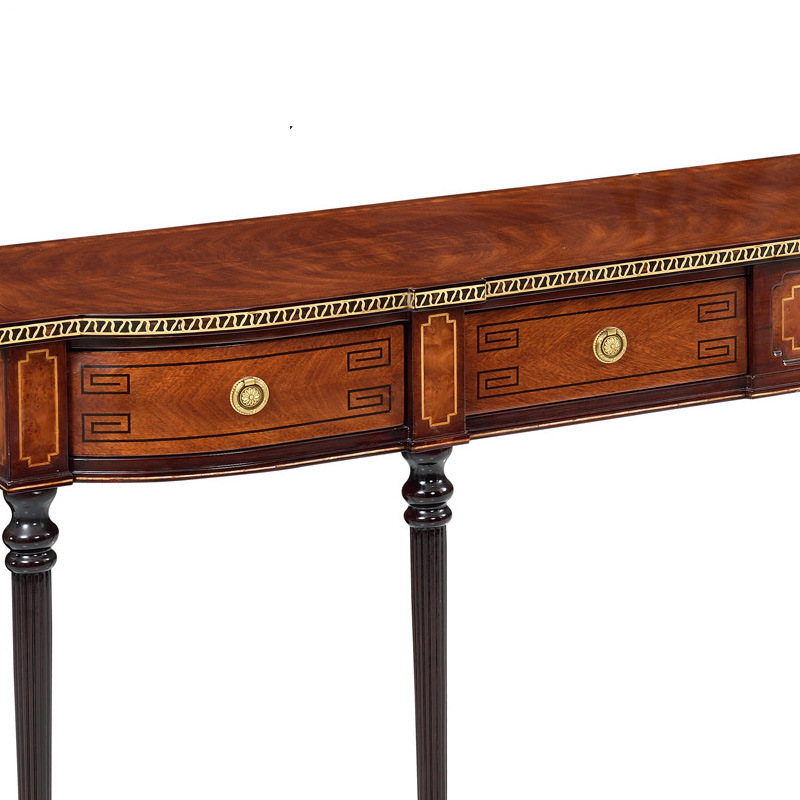 欧式玄关台英式亚历山大家具条案全实木装饰柜大宅玄关柜沙发背几