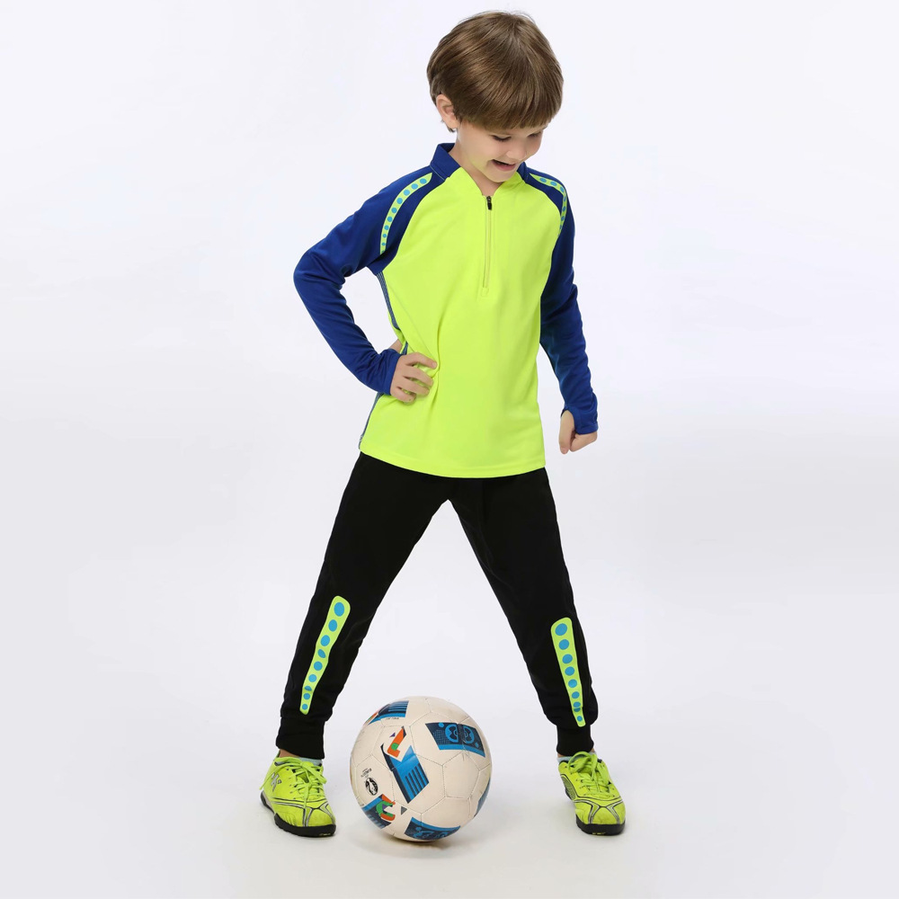 儿童长袖足球服训练服套装秋冬季跑步服宝宝足球衣服运动队服