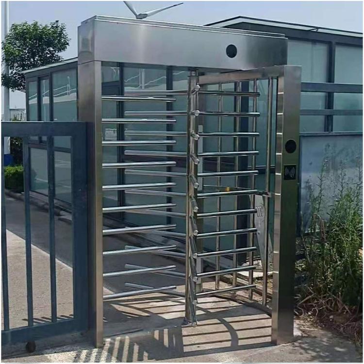 小区全高转闸电动门闸杆工地全高十字转闸单双通道旋转三辊闸门禁